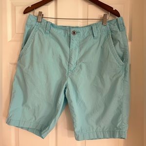 Express men’s bright blue casual shorts. Size 34. 9.5” inseam.